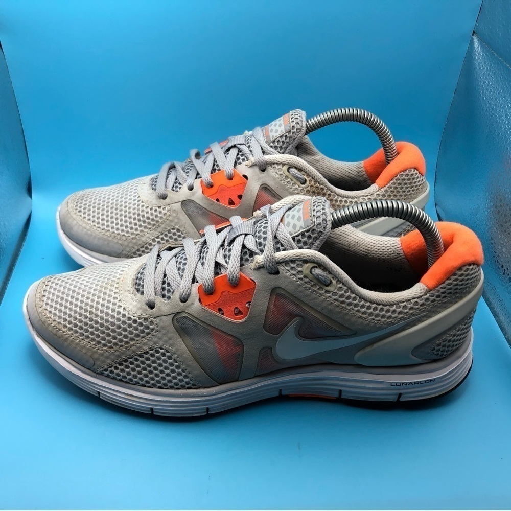 Nike Lunarglide 3 womens grey orange sneakers size 7